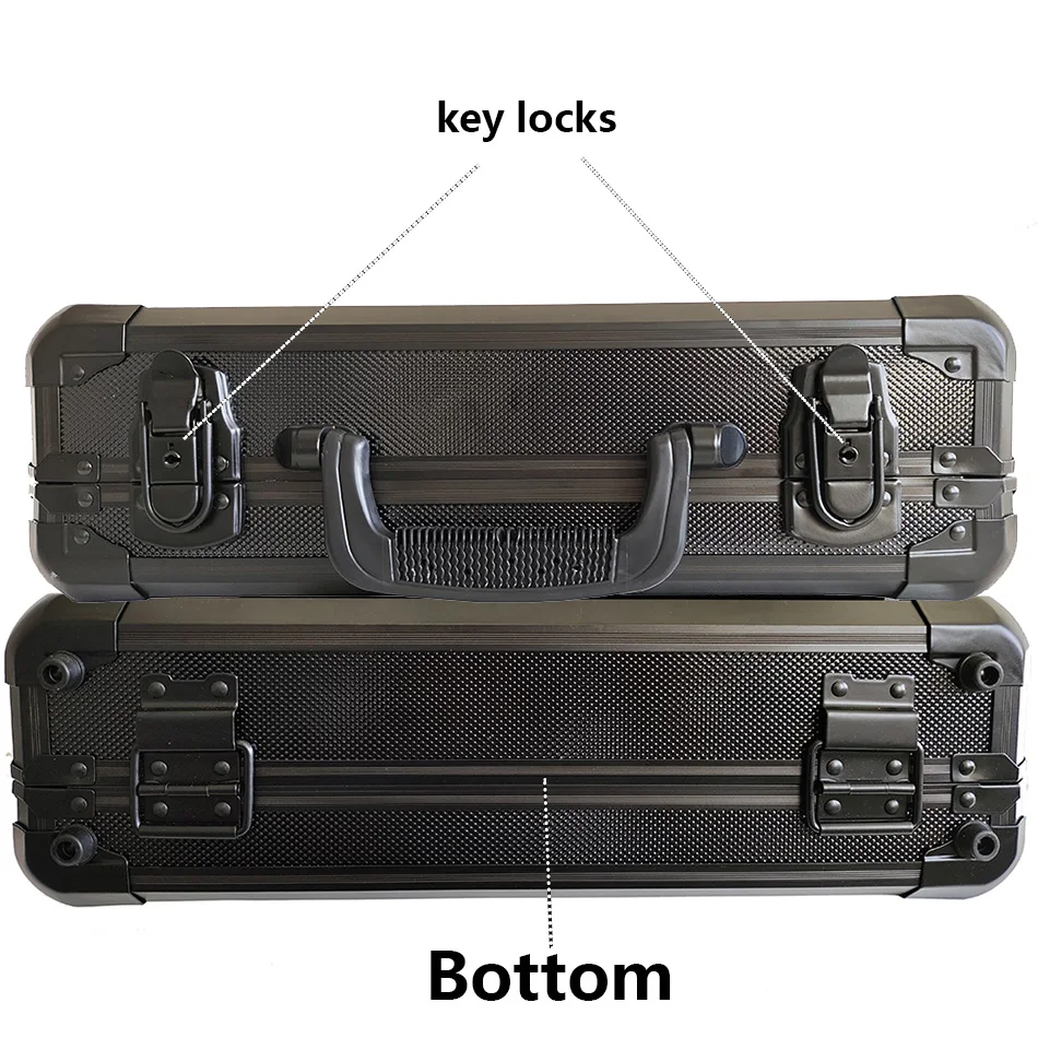 Aluminum Alloy Frame Storage Box Suitcase with Sponge Cube for Camera Drones Accessories Sound Card Mixer Microphone Tools Boxes