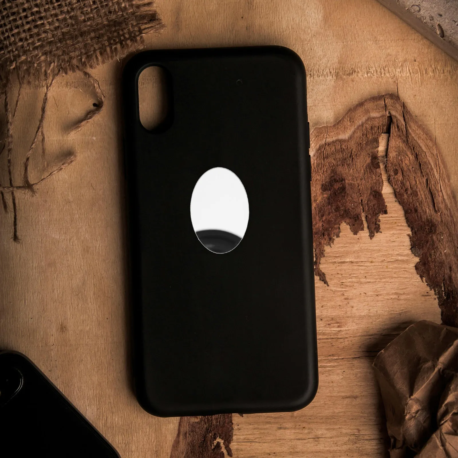 5Pcs Mirror Sticker for Phone Case Flat Adhesive Acrylic Charm Small Circle Vanity Mirror for on-The-Go Makeup Touch-Ups Silver view 3