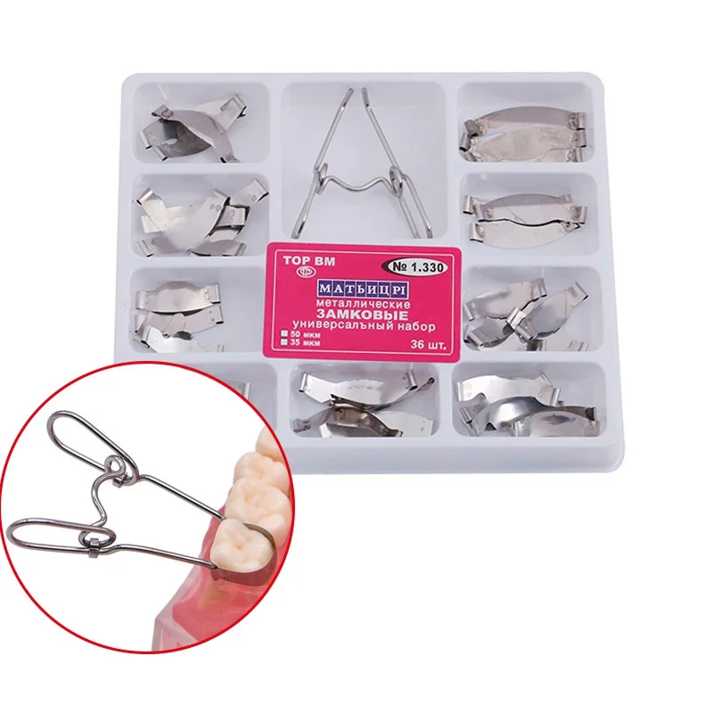 No1.330 36 Peças/Caixa Kit Universal Com Clips De Mola Matrix Do Dental