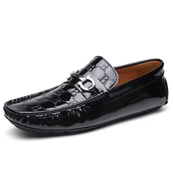 Genuine Leather Designer Loafers Men High Quality Moccasins Luxury Brand Driving Shoes Big Size 47 Mens Casual Shoes Slip On