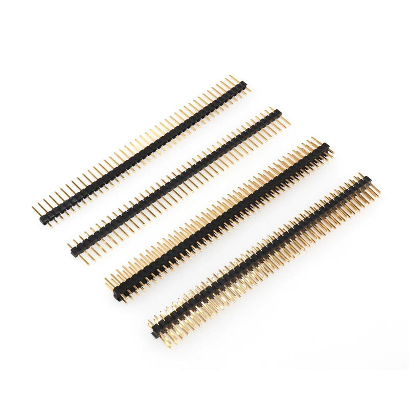 10Pcs/Lot 2.54mm Pitch 2.54 Double Row Male 2x40Pin Breakaway PCB Board Pin Header Connector Strip 2*40Pin Gold Plated