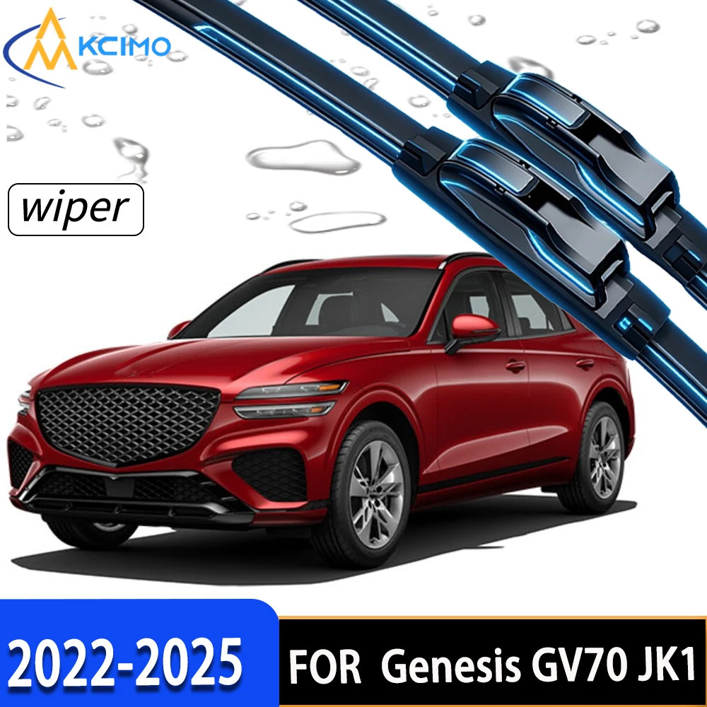 

Premium High-Performance Front Windshield Wipers with Durable Rubber, Direct Fit for Genesis GV70 JK1 2022-2025