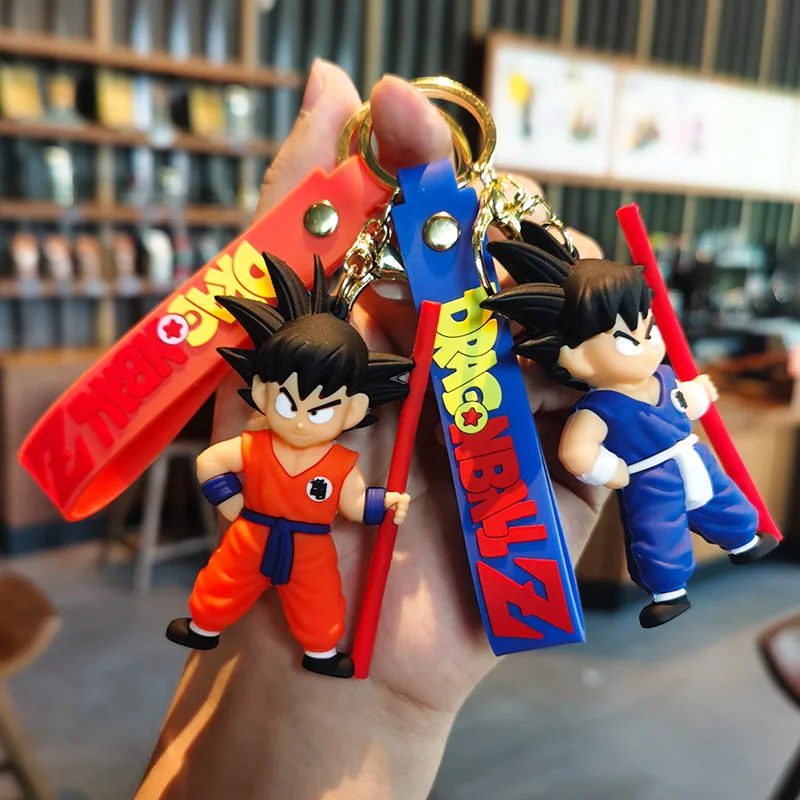 

Dragon Ball Keychain Large Golden Staff Cartoon Sun Wukong Figurine, Creative Anime Hanging Decoration Car Accessory Fashion Toy
