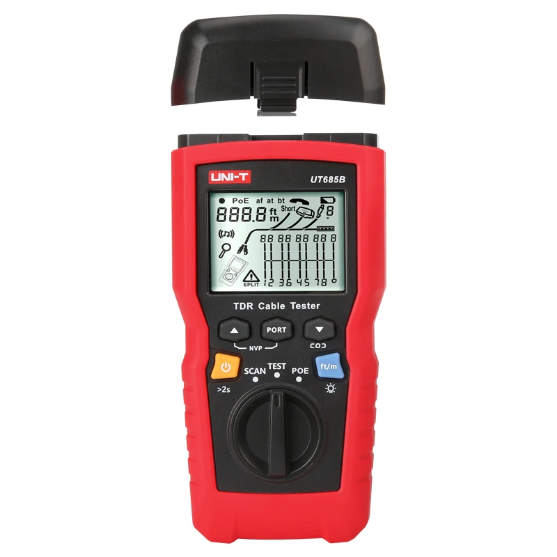 UNI-T UT685B KIT TDR اختبار الكابلات / مكتشف كابل الشبكة؛ يمكن اختبار أنواع الكابلات المحورية RJ11، RJ45