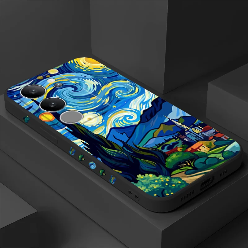 

Starry Sky Village Phone Case For VIVO V50 V40 V30 V29 V29E V27 V27E V25 V25E V23 V23E V21 V20 Y20 Y12 Y21 Y22 Y50 Y35 Pro 4G 5G