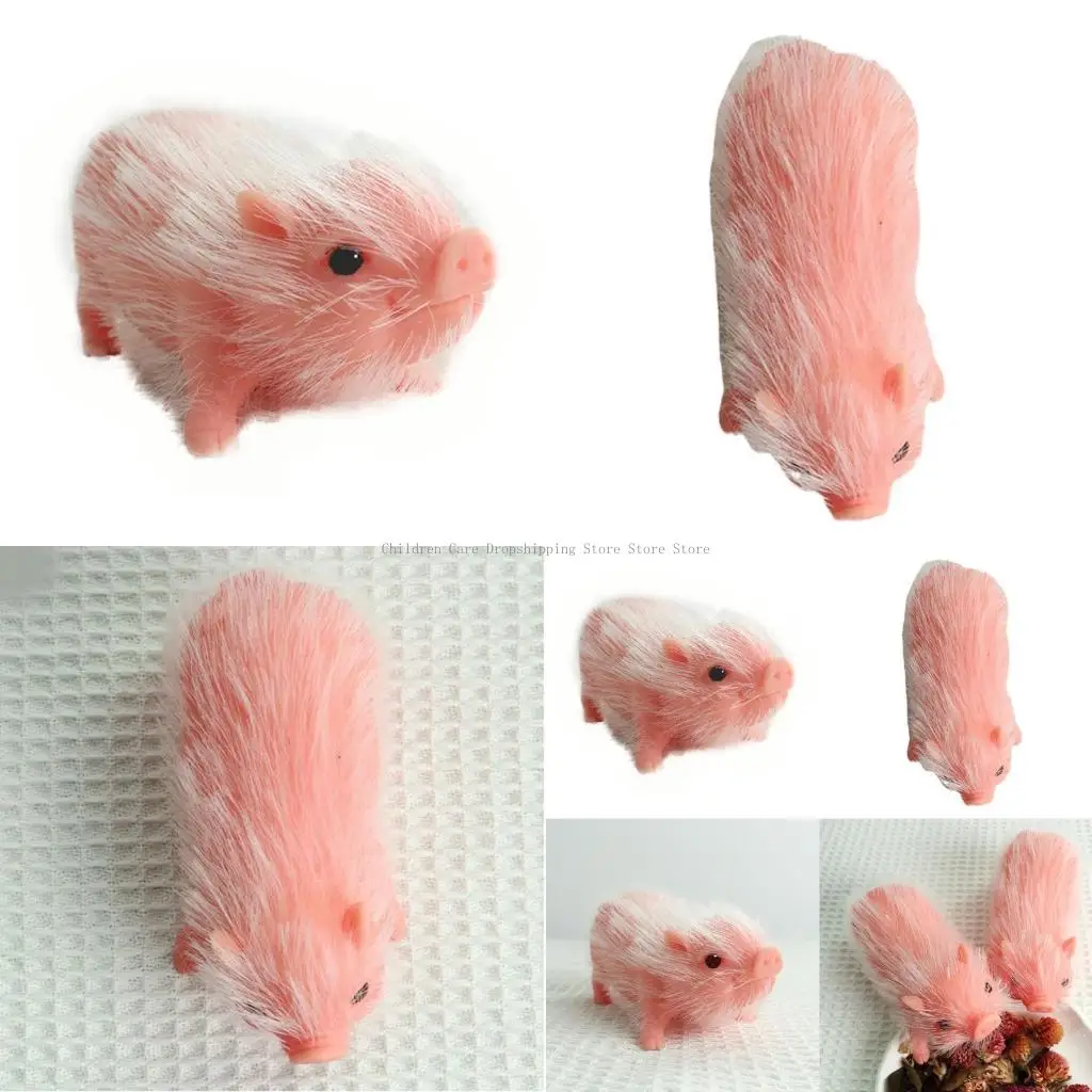 

Мини-силиконовая кукла-поросенок для любителей домашней птицы и коллекционеров произведений искусства, идеально подходящая для