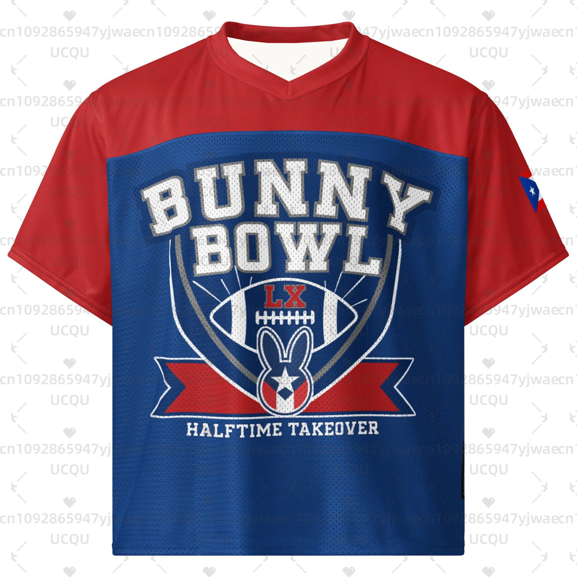 

Benito Bowl Concert Jersey Bunny Bowl Boxy Football Jersey Only Here for the Show Gameday Football Concert T-shirt