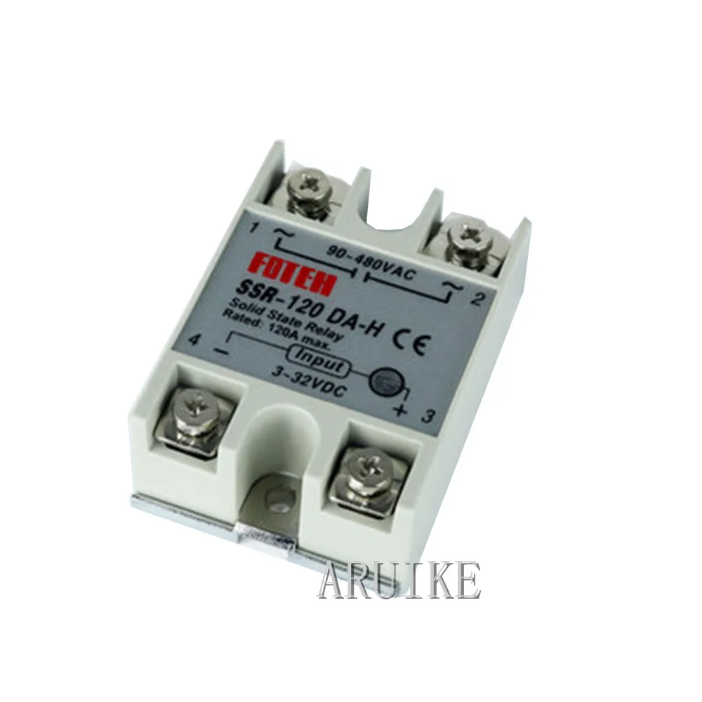 

Полупроводниковое реле SSR-120DA-H 80A SSR 120DA H DC В AC, регулятор сопротивления