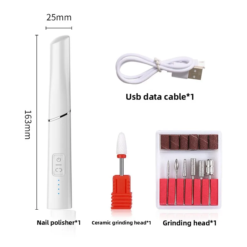 Electric Mini Nail Drill Portable Household Manicure Set Professional Nail Polisher Nail Remover Tools