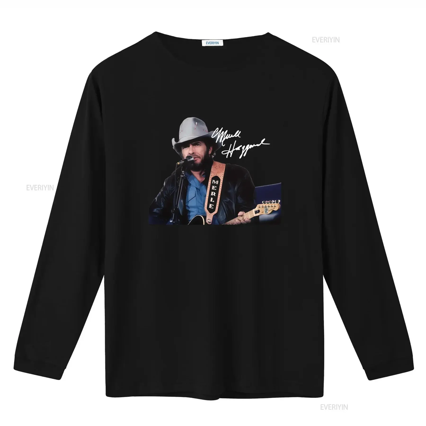 Merle Haggard Signature Cotton T Shirt Musician Design All Sizes S M L XL 2345XL vintage Washed Soft Top For Everyday Wear