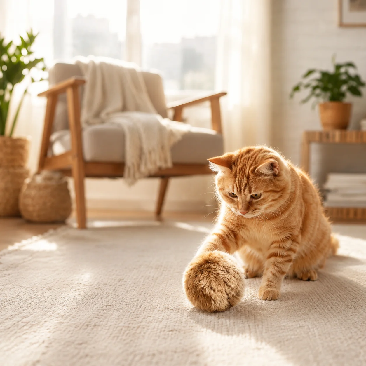 Jouet pour chat en peluche douce en forme de lapin, sans piles, favorise les jeux interactifs, excellent cadeau d'activité intérieure pour chatons