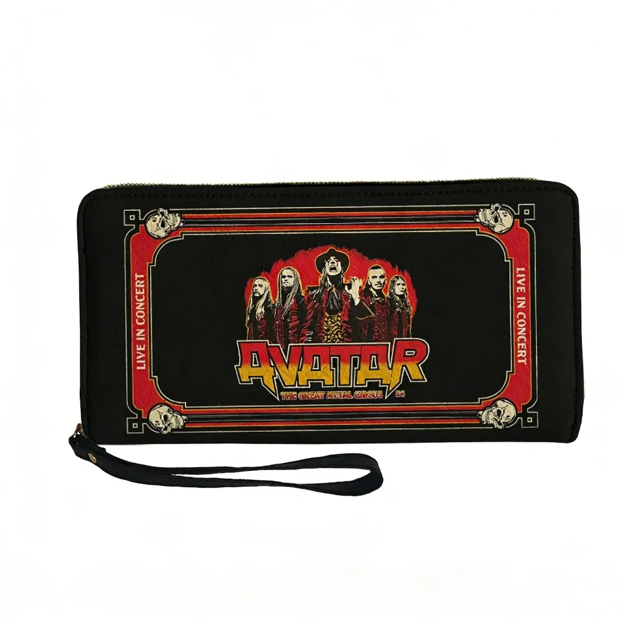 Avatar Heavy Metal Rock Band Custom Wallet Purse Sprunki Mens Womens Zipper Long Wallets Double Print  Portable Wallet Gift Bag