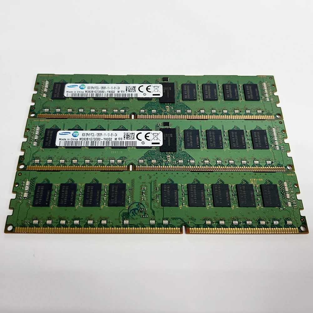 삼성 RAM 1600 DDR3L 2RX8 PC3L-12800R 서버 메모리 M393B1G73EB0-YK0Q2, 8GB 8G, 1 개