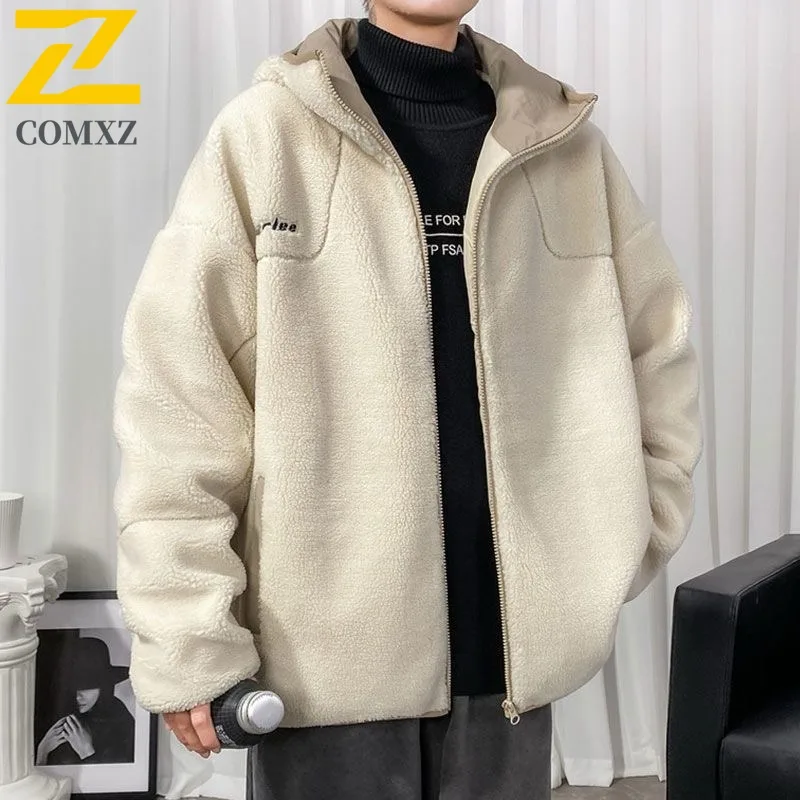 

COMXZ Men's Bread Jacket 2025 Plus Size Hooded Warm Texture Snow Cotton Padded Jacket Daily Walk Windproof Feature Winter Jacket