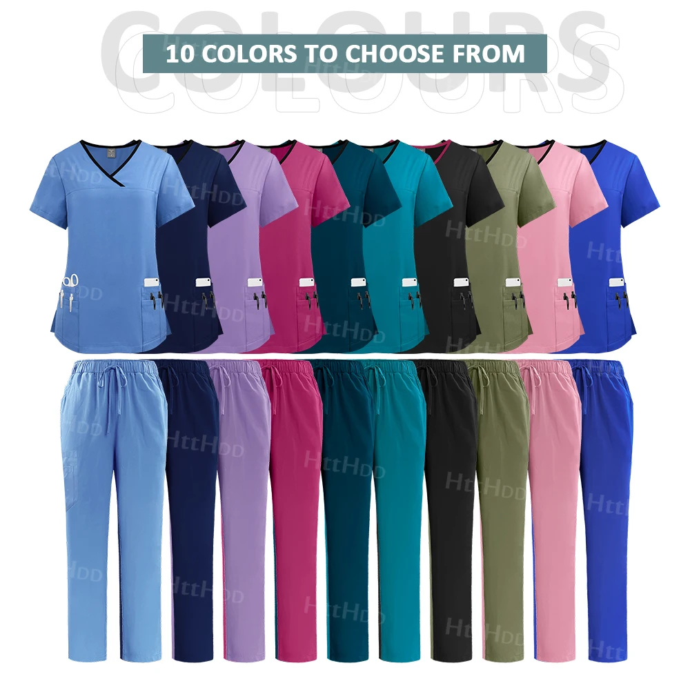 Hot Sales Medical Uniforms Scrubs Sets Nurse Accessories Healthcare Pharmacy Clinic Work Clothes Beauty Salon Pet Clinic Uniform