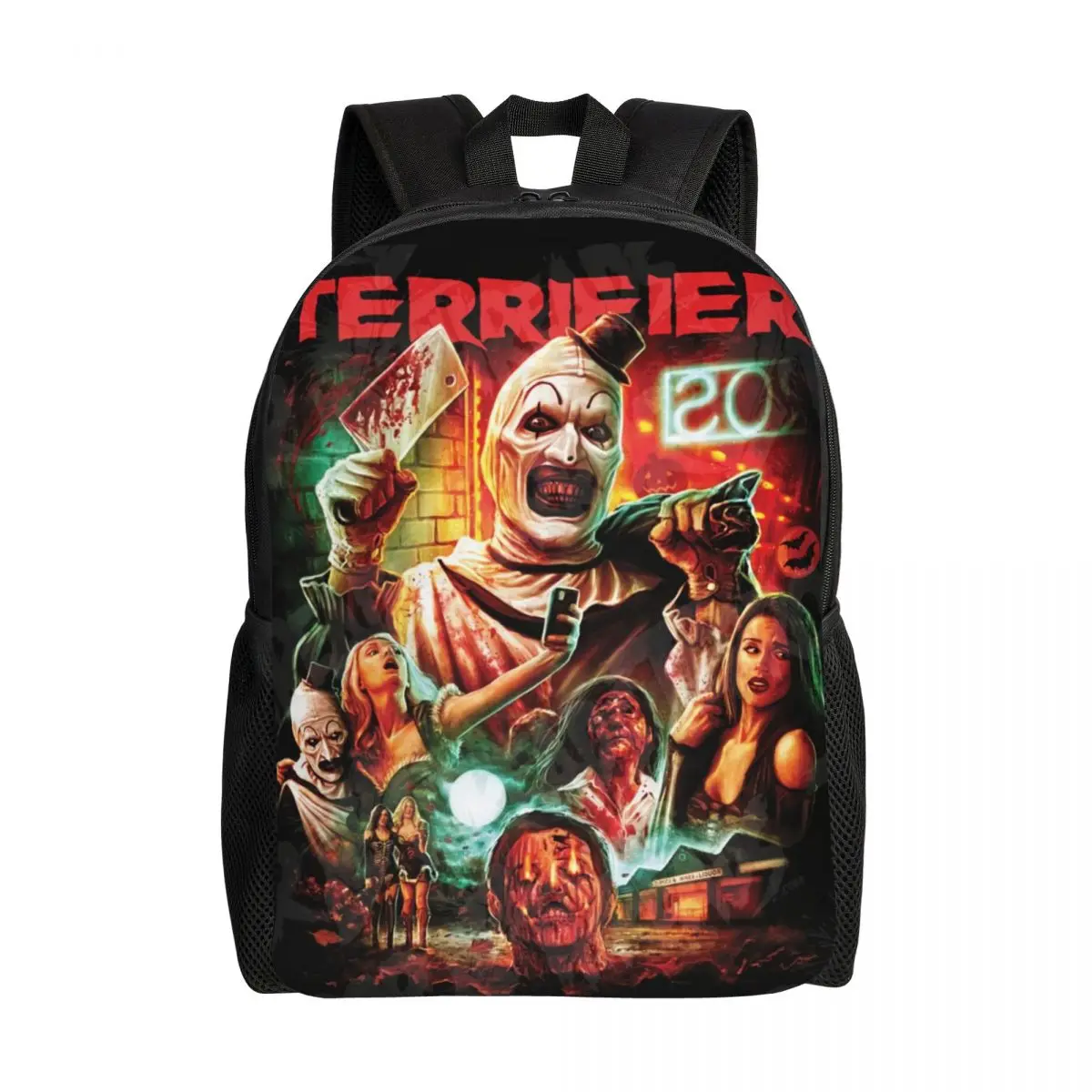 Customized Horror Movie Terrifier Backpack for Men Women Water Resistant School College Halloween Clown Bag Print Bookbag