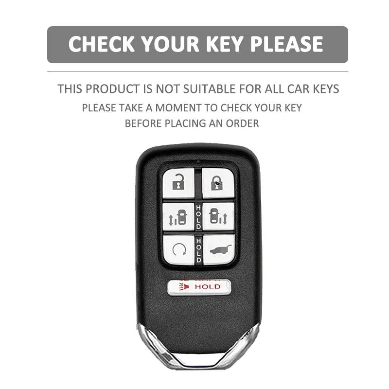7 Button Silicone Car Fob Key Cover Case Protect Skin Bag Rubber Shell Holder for Honda Odyssey 2021 2022 2023 Remote Keychain image 2