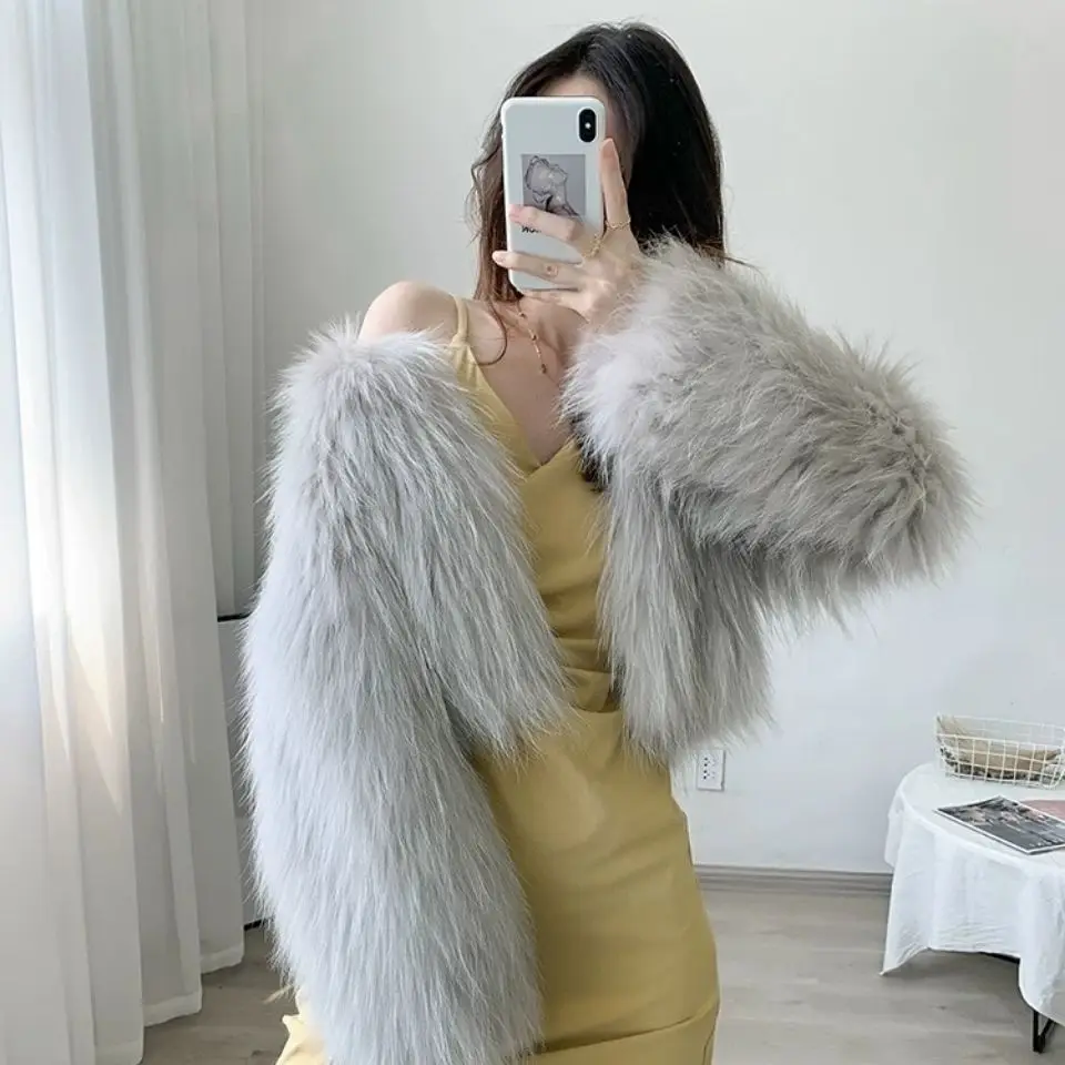 

Autumn and Winter Women's Fur Coat Jacket 2024 New Ultra Short Long Fur Young Style Lady Clothing