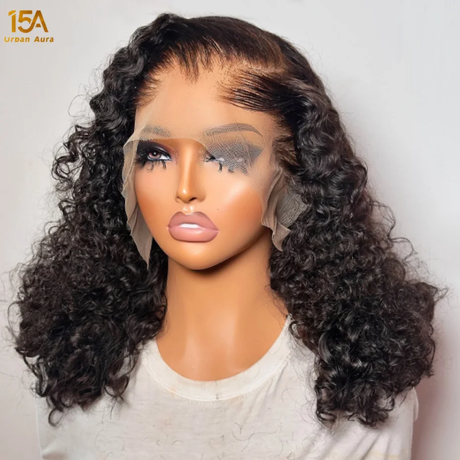 

Натуральный парик из вьетнамских волос, 250% плотности, 13x4, с эффектом водной волны, с кружевной передней частью, двойной слой, 5x5, готовый к использованию, без клея, для чернокожих женщин