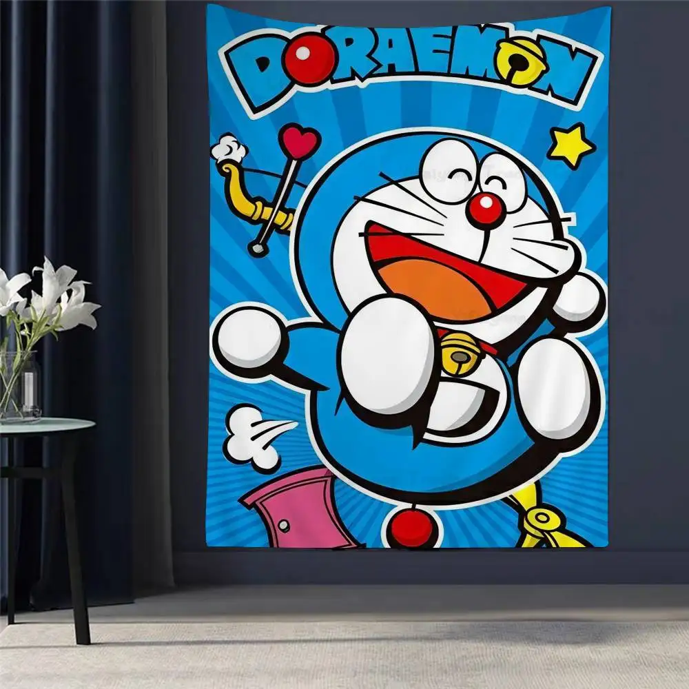 

Bilibili Anime Doraemon Printed Large Wall Tapestry Hanging Tarot Hippie Wall Rugs Dorm Art Home Decor