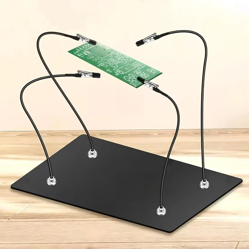50/1x Magnetic Alligator Clip Flexible Electric Test Crocodile Clips DIY Note Card Clamp Photo Clips Display Stand Base Holder