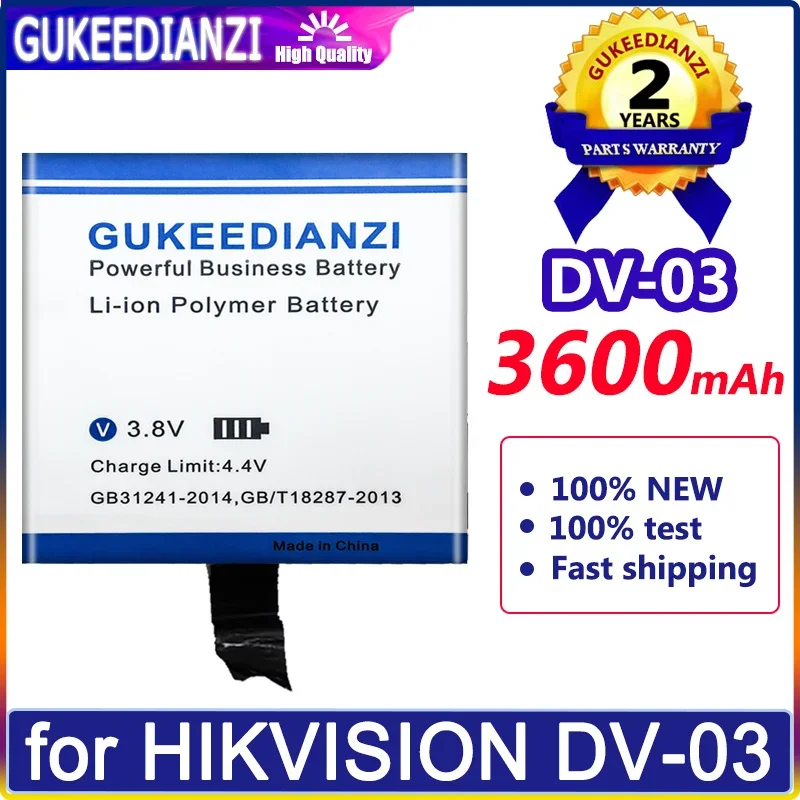 

Аккумулятор GUKEEDIANZI 3600mAh для HIKVISION DV-03 Bateria