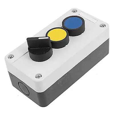 AC 240V 3A On/Off 3 Position Rotary Selector Push Button Switch Station