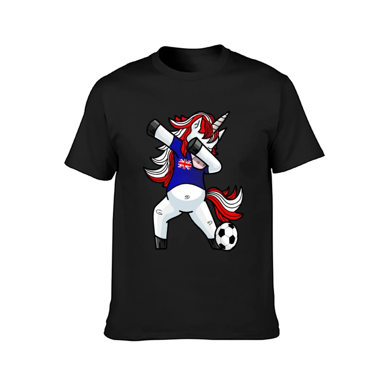 Dabbing Soccer Unicorn England T-Shirt anime blanks men workout shirt