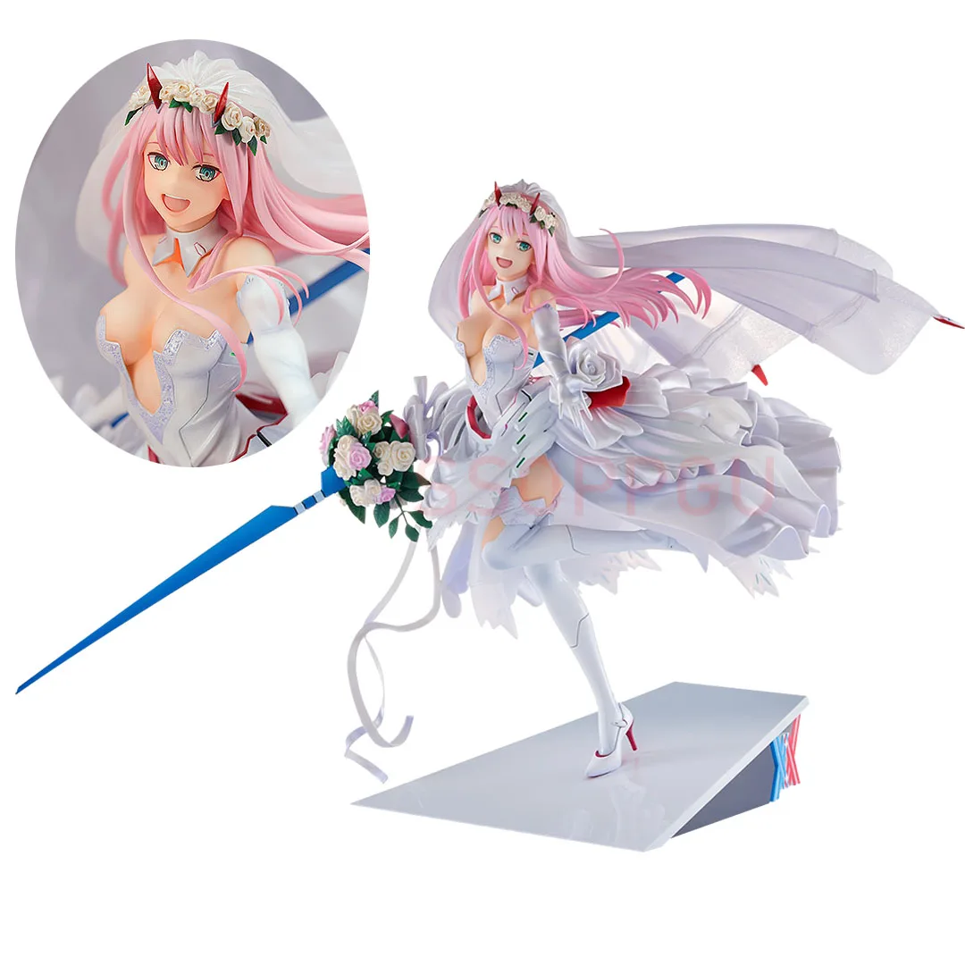 DARLING in the FRANXX Code:002 Zero Two 02 For My Darling Anime Girl PVC Action Figure Toy Collection Wedding Dress Model Doll