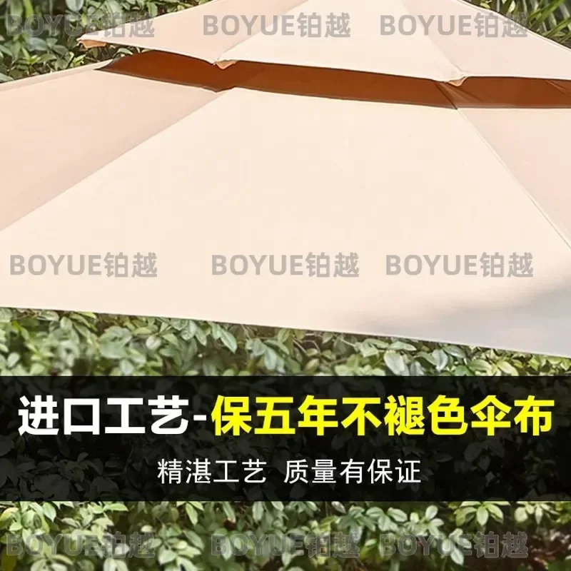 Large Hydraulic Banana Umbrella for Outdoor Patio Garden Commercial Terrace Sun Shade Cantilever Parasol with Awning