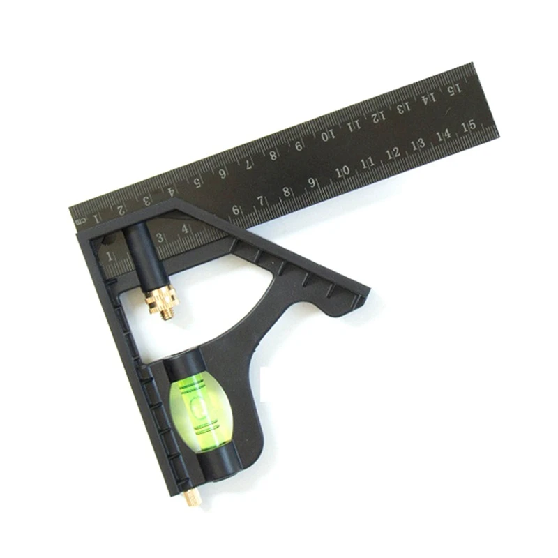 150Mm Multifunctional Combined Square Ruler Movable 45-Degree Right-Angle Crutch Measuring Tool Durable