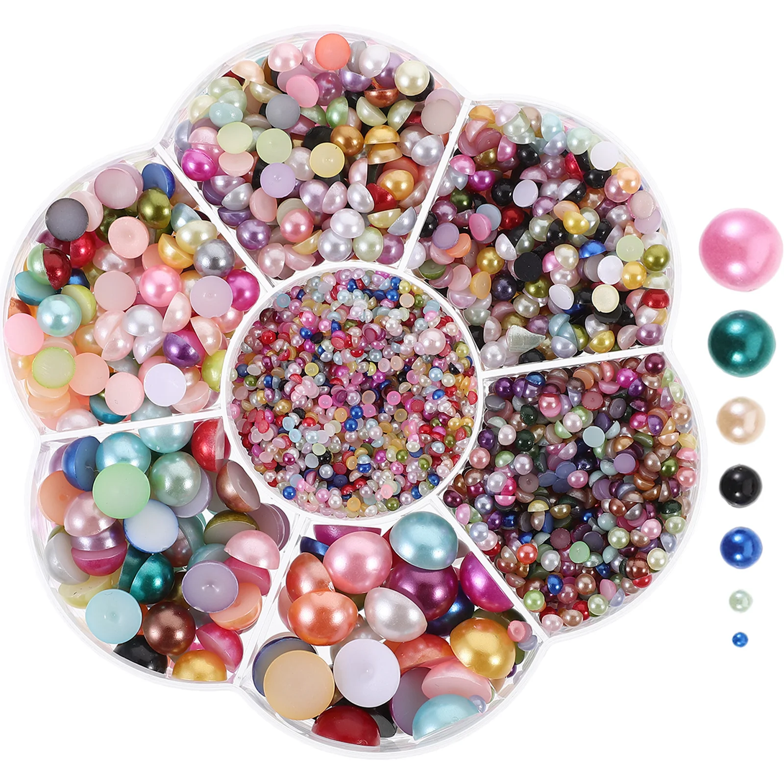 Delicate perle semicircolari rotonde Ciondoli per unghie multifunzione Perle artigianali simulate per decorazioni per la creazione di gioielli per nail art