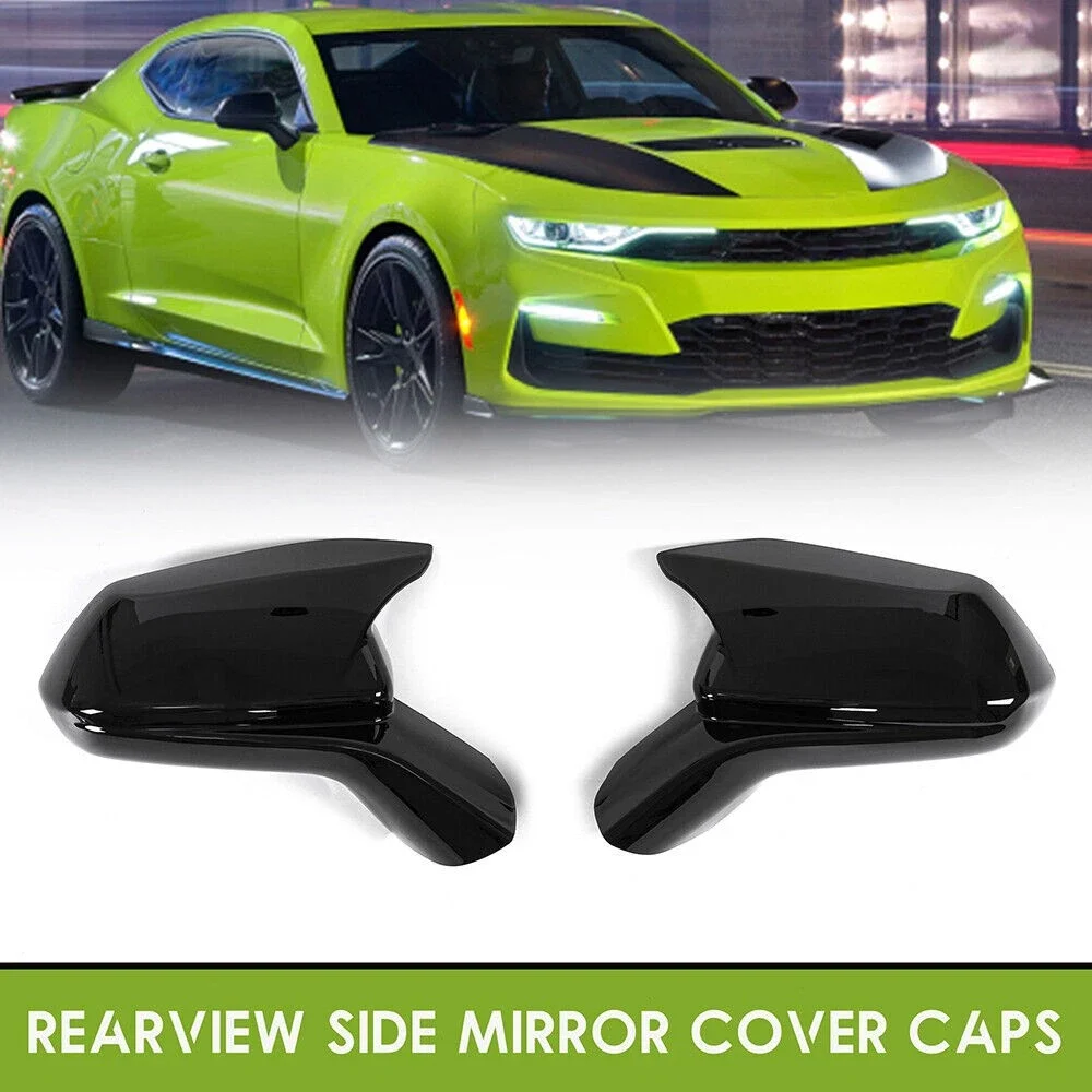 

2Pcs Car Rearview Side Mirror Cover For Chevy Camaro LT/SS/RS/ZL1 2016 2017 2018 2019 2022 Wing Cap Exterior Door Trim Parts