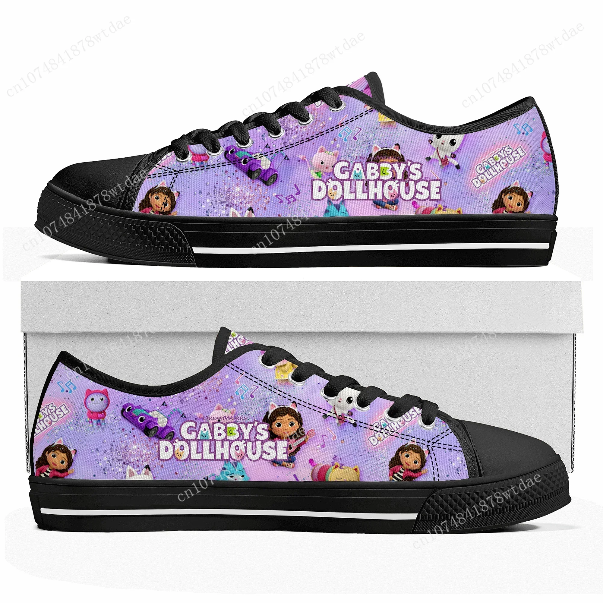 GabbysDollhouse Low Top Sneakers Womens Mens Gabbys High Quality Canvas Sneaker Casual Anime Cartoon Customize Shoes