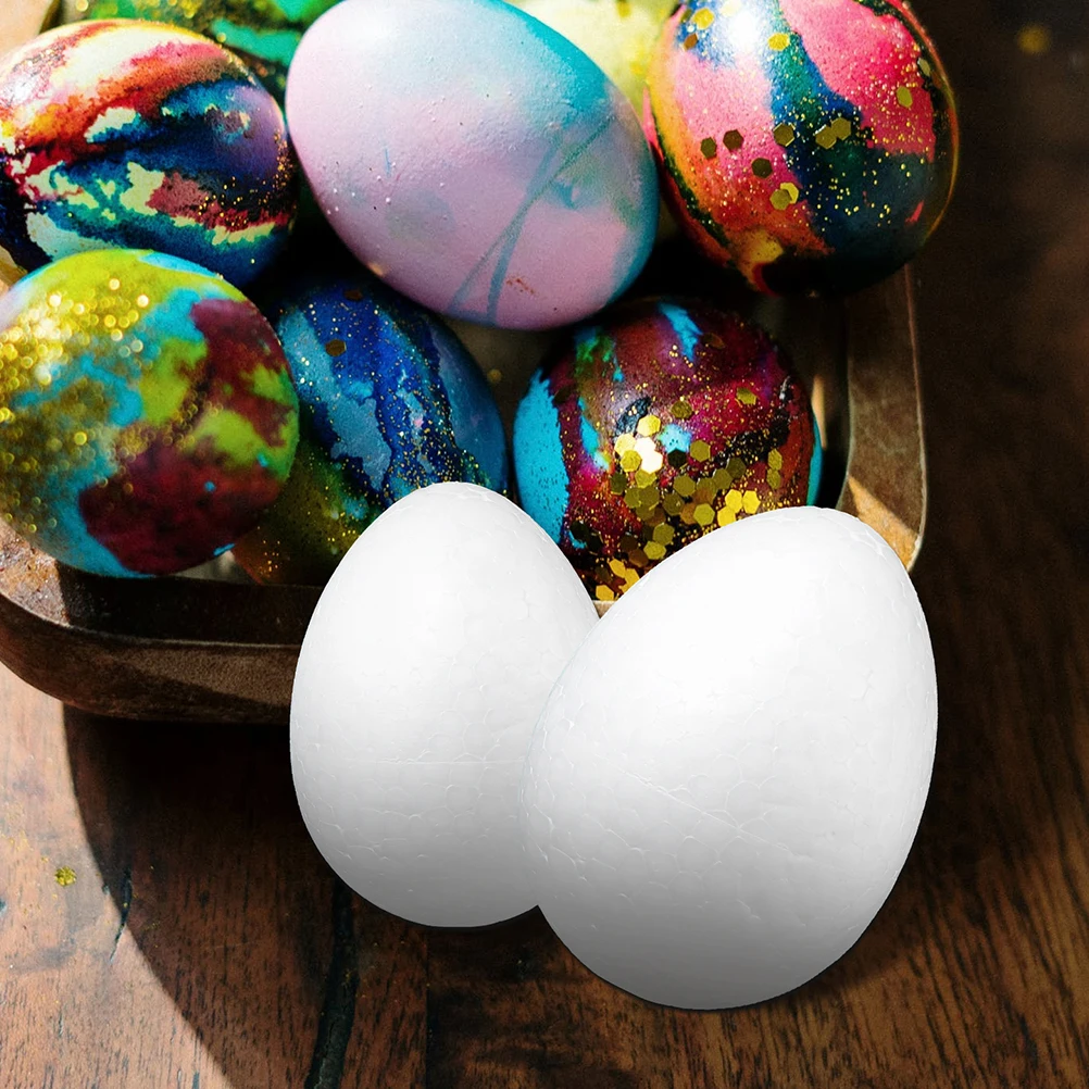 

20Pcs Simulation Easter Eggs DIY Hand Painted Crafts for Holiday Decor Kindergarten Activity Creative Art Making Fun Reusable