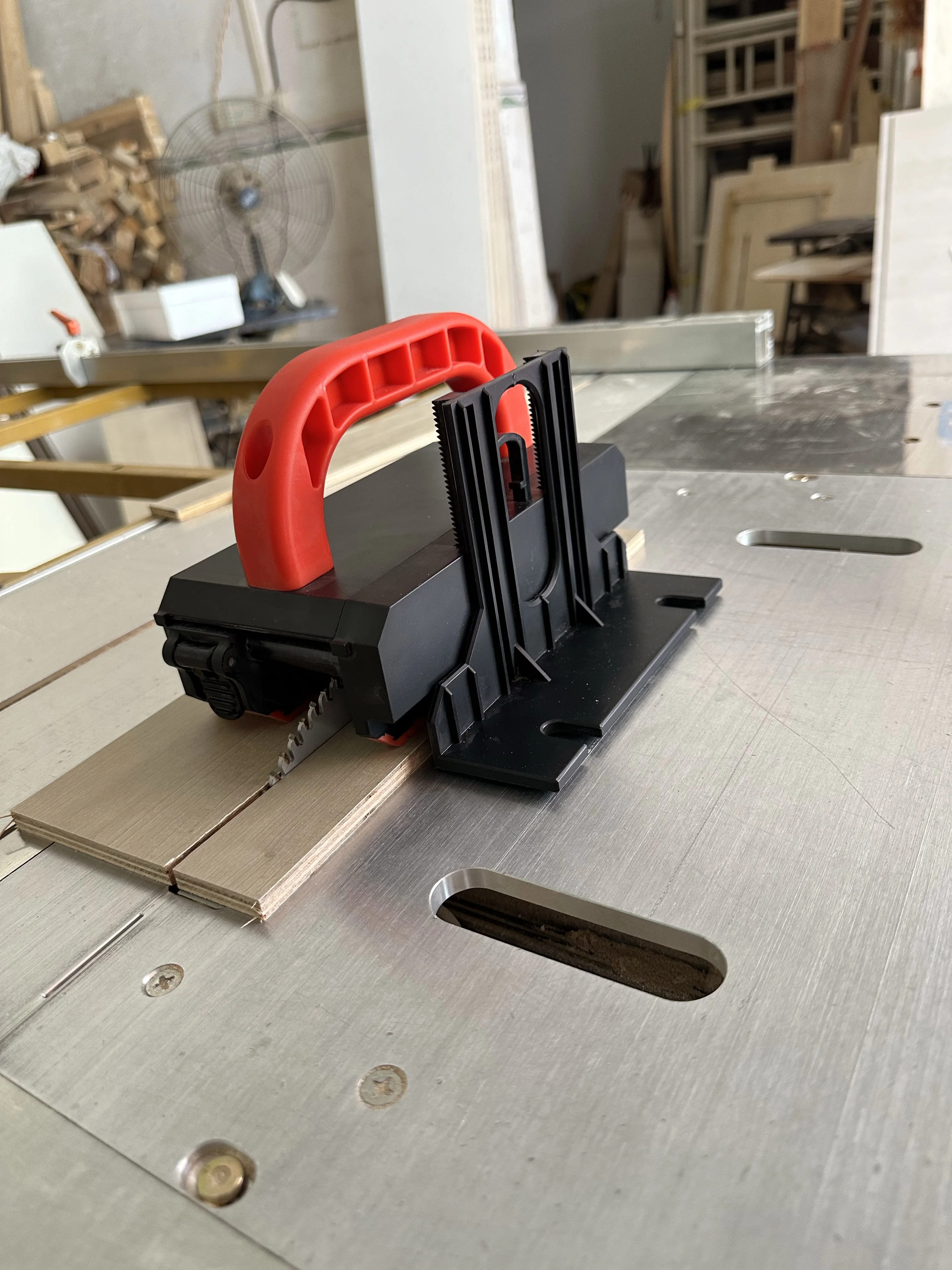 Imagem -05 - Mesa Ajustável Saw Push Block Pusher Acessórios para Carpintaria Desktop Ejector Seguro e Estável para Router Banda