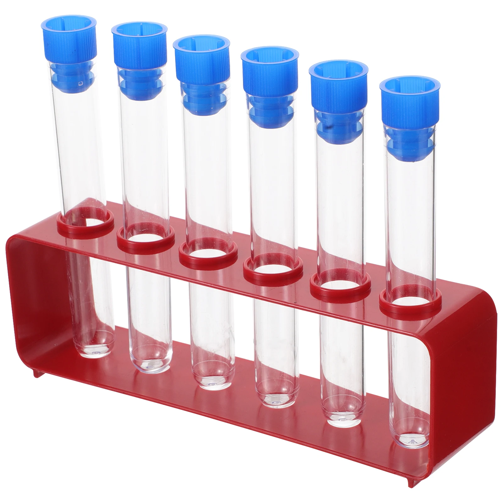 

1 Set Test Tube Polypropylene Rack With Storage Rack Plastic Lab Test Tubes With Caps Experiments Supplies For