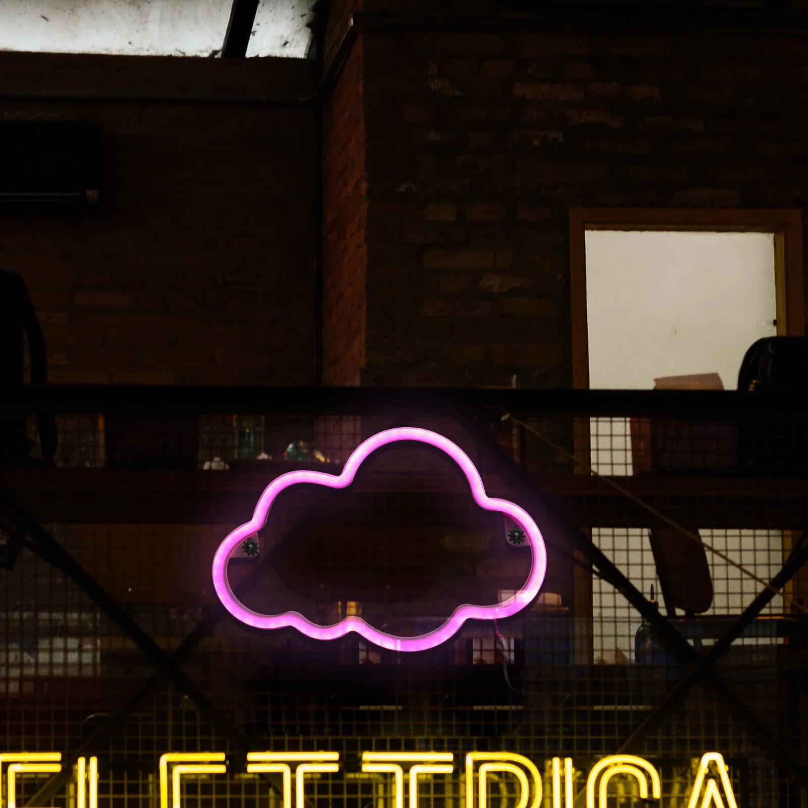 1Set LED Cloud Neon Light USB Dual Use Creative Atmosphere Lamp for Room Wall Hanging Party Festival Decoration