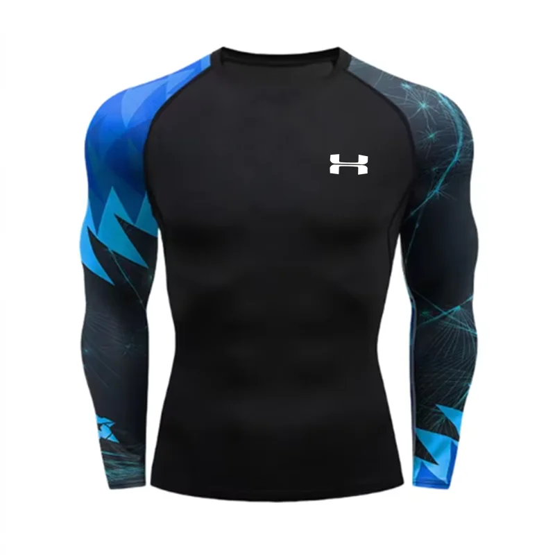 Sun Protection Second Skin Breathable Compression Shirt Men Rashguard Jiu Jitsu Fitness Gym Running Outdoors Sports T-Shirts Men