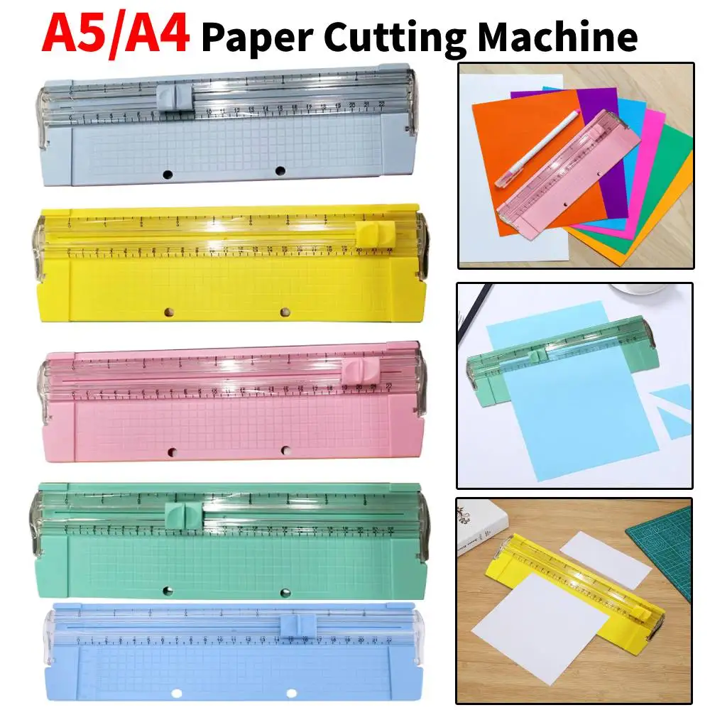 A4/A5 Paper Trimmer Precision Card School Cutter Patchwork Cutting Mat Machine Guillotine w/ Pull-out Ruler Office Stationery