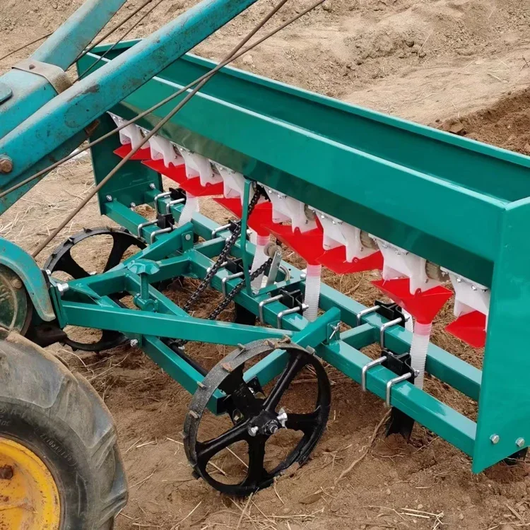 Walking tractor matching wheat soybean seeder barley buckwheat fertilizer seeder domestic