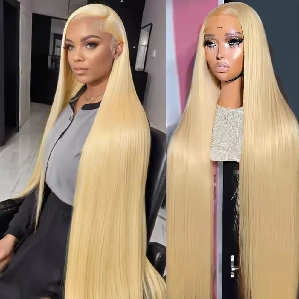 

613 HD Lace Front Human Hair Wigs 46Inch Bone Straight 13x4 13x6 HD Transparent Lace Front Human Hair Wigs for Women 200 Density