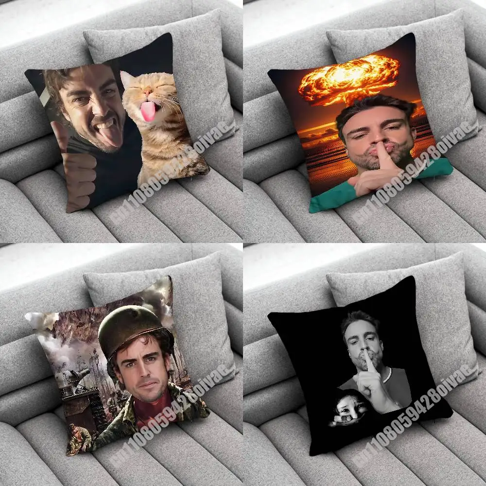 

F-Fernando Alonso Throw Pillow Case For Decoration 45cm 45x45cm Square Chair Pillowcase Case