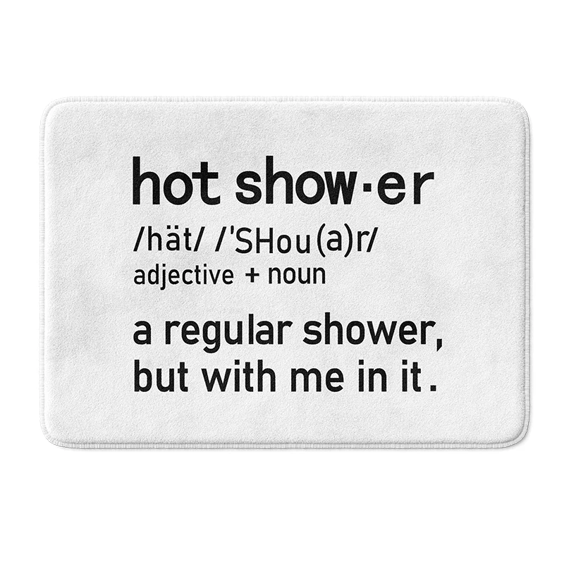 

Коврик для ванной Gaslight Gatekeep Girlboss Hot Shower Definition с нескользящим основанием, впитывающий, очень уютный, из фланели, для душа