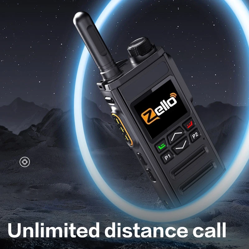 Zello Walkie Talkie 4g Sim kartu WiFi ponsel jaringan Radio jarak jauh 100 mil profesional POC Walkie Talkie