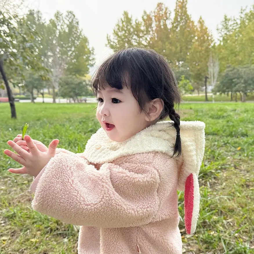 Cappelli per bambini Autunno e inverno Pile Caldo Orso Cappello di peluche Sciarpa di protezione per le orecchie Cappello pullover lavorato a maglia integrato invernale