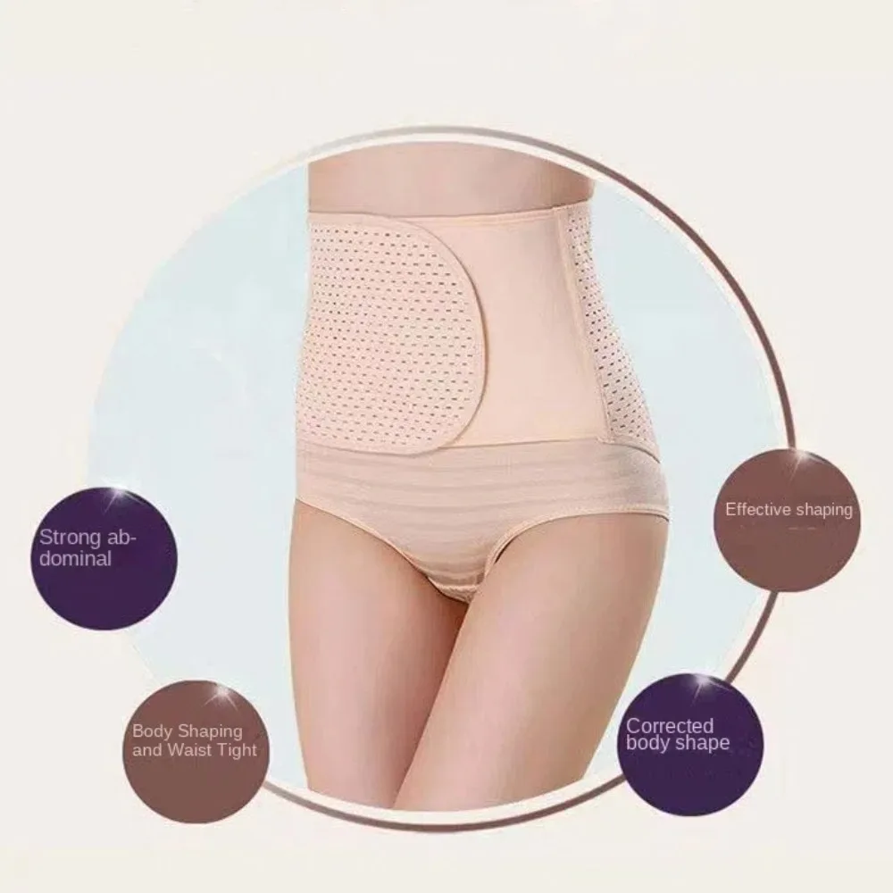 Faixa de barriga confortável respirável seda elástica pós-parto forma do corpo cartilagem dobrável shapewear roupas