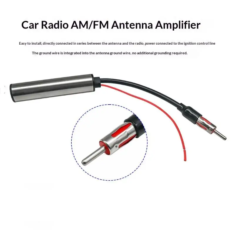Android Stereo Car Radio AM FM Antenna Amplifier High Sensitivity Booster Enhances Audio Reception in Cars and Trucks