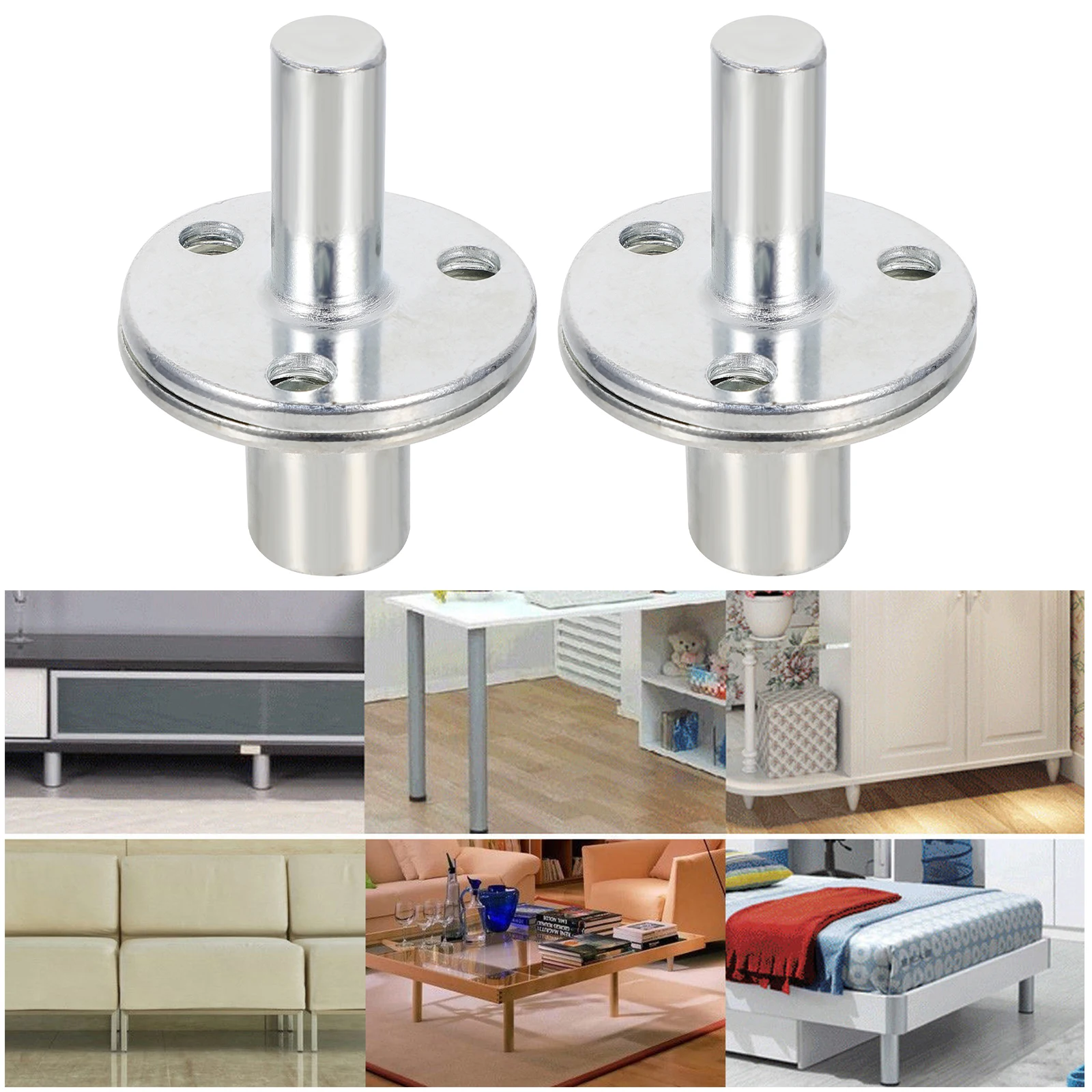 

4pcs Iron Furniture Connecting Screw Nuts Bed Frame Fixing Nuts Round Base Nut For Home Use Professional Iron Screw Nut