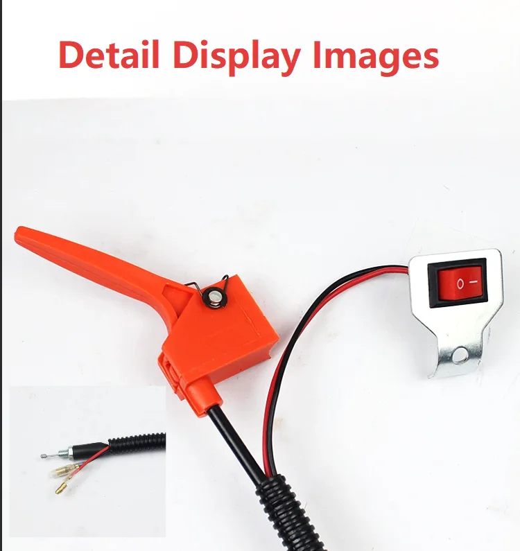 48F On Off Kill Switch Throttle Cable Line Start Cable Fit 1E48F 63cc 6300 Engine Trimmer Earth Auger Drill Blower Power Tiller